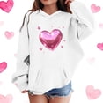 thumbnail image 2 of Lorytime Kid Cute Hoodies for Teen Girls Trendy Long Sleeve Sweatshirts Heart Valentine Pullover with Pocket Pullover, 2 of 5