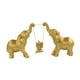 thumbnail image 3 of Estatua de elefante de resina, figura artística creativa, decoración de mesa para gabinete y hogar. Estilo B Dorado, 3 of 9