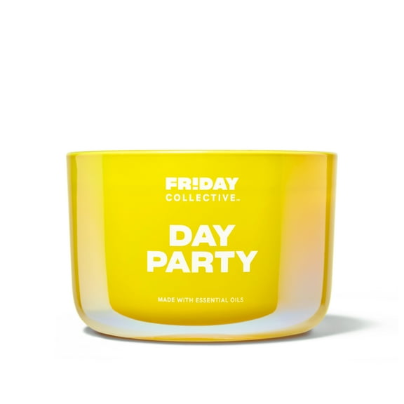 Friday Collective Day Party 13.5oz Candle, Scent: Lemon, Peach, Sugar Crystals