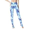 thumbnail image 6 of SLADYGLD Women High Waisted Tie-Dyed Gradient Printed Stirrup Leggings, 6 of 7