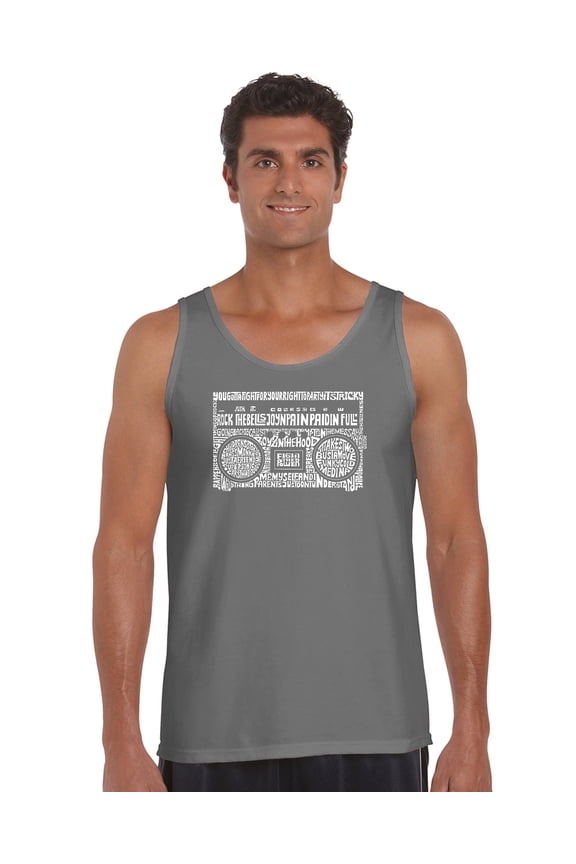 Men's Word Art Tank Top - Greatest Rap Hits of The 1980's