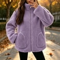 thumbnail image 2 of Enjoytime Fleece Jacket Women Stand Collar Long Sleeve Zip Up Fuzzy Outerwear Casual Soft Warm Fall Winter Coat with Pocket, 2 of 6