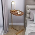 thumbnail image 4 of Versatile Design Sturdy C Shaped Small Side Table, Compact Size, Easy To Move for Living Room, Bedroom, with Waterproof Wooden Blister Table Top, 4 of 7