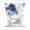 Blue, variant on Pink Floral Art Tie Up Curtains for Small Windows,Adjustable Rod Pocket Valance 45 Inch Short, Watercolor Botanical Spring Flowers Window Treatment Balloon Roman Blind Shade, 34" x 45"
