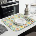 thumbnail image 3 of Pioneer Flower Floral Print Pattern Kitchen Dish Drying Mat 1 Pack, Ultra Absorbent Microfiber Drainer Mat, 16"x18", 3 of 6