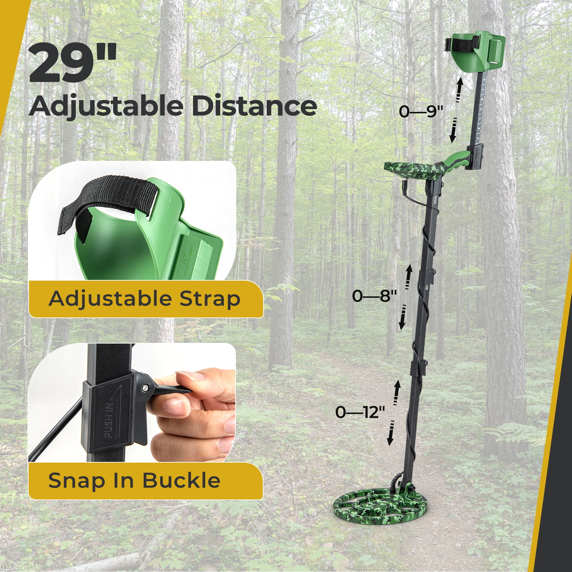 Gymax Metal Detector for Adults with 5 Professional Mode 3.5 MM Headphones Backlit