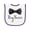 White and Purple, variant on Ring Bearer Black Bow Tie and Gold Wedding Ring Baby Terry Cloth Bib