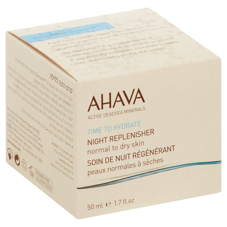Ahava Time To Hydrate Night Replenisher Normal To Dry Skin 1.7 Oz / 50 Ml
