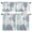 Blue Teal Gray, variant on 3 Pieces Kitchen Curtain Valance and Tiers Set, Red Sage Green Coastal Kitchen Curtains Set Window Curtain Valances, Summer Beach Coral Shell Starfish Rod Pocket Bedroom Cafe Curtain 24 Inch Length