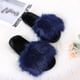 thumbnail image 4 of Zapatillas de felpa planas con punta abierta para mujer, informales, suaves y cómodas, de color sólido Wmkox8yii  hj789, 4 of 4