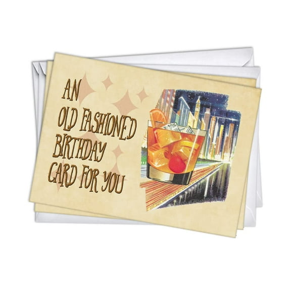 Old Fashioned Men's Birthday Cards | 1 Pack Single (5x7)