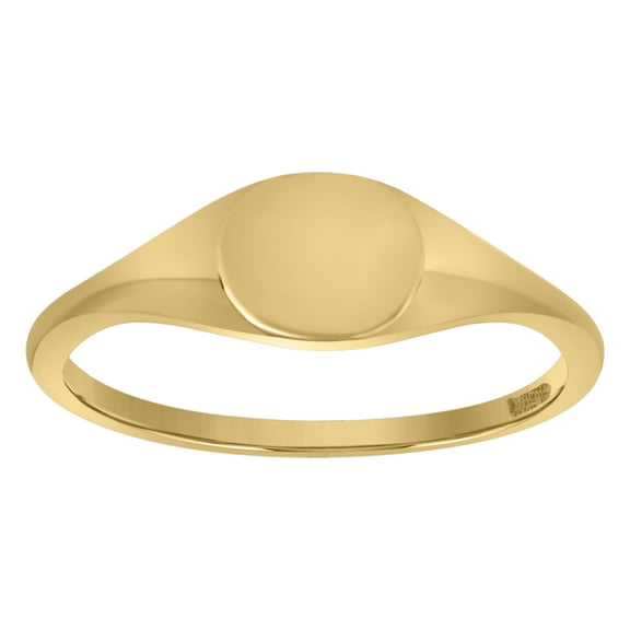 10kt 10k Yellow Gold Womens Engraveable Signet Rings
