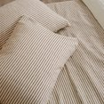 thumbnail image 7 of Great Bay Home Striped Microfiber Wrinkle Resistant Sheet Set  (Queen, Taupe), 7 of 7