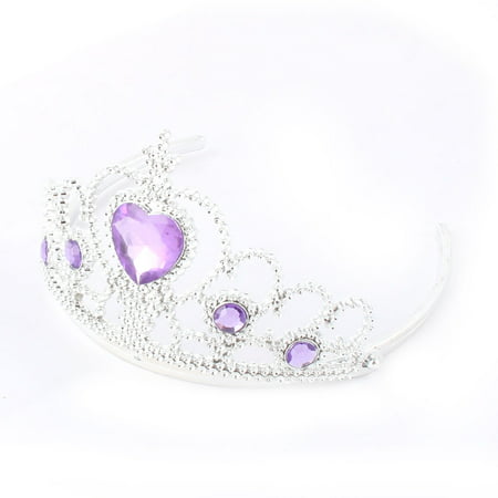 Princess Wedding Faux Crystal Decor Bridal Crown Hair Comb Tiara Headpiece