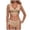 Beige, variant on Women's High Waist Bikini Set, Twist-Front Push-Up Two Piece Swimsuit,S