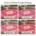 thumbnail image 7 of ODIKA 9'x12' Washable Area Rug Non-Slip, Chair-Friendly Pink Boho Maximalist Vintage Eclectic Retro Cottagecore Whimsical for Dining Room, Basement, Large Office, 7 of 7