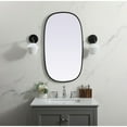 thumbnail image 2 of Elegant Decor Metal Frame Oval Mirror 20x36 Inch in Black, 2 of 3