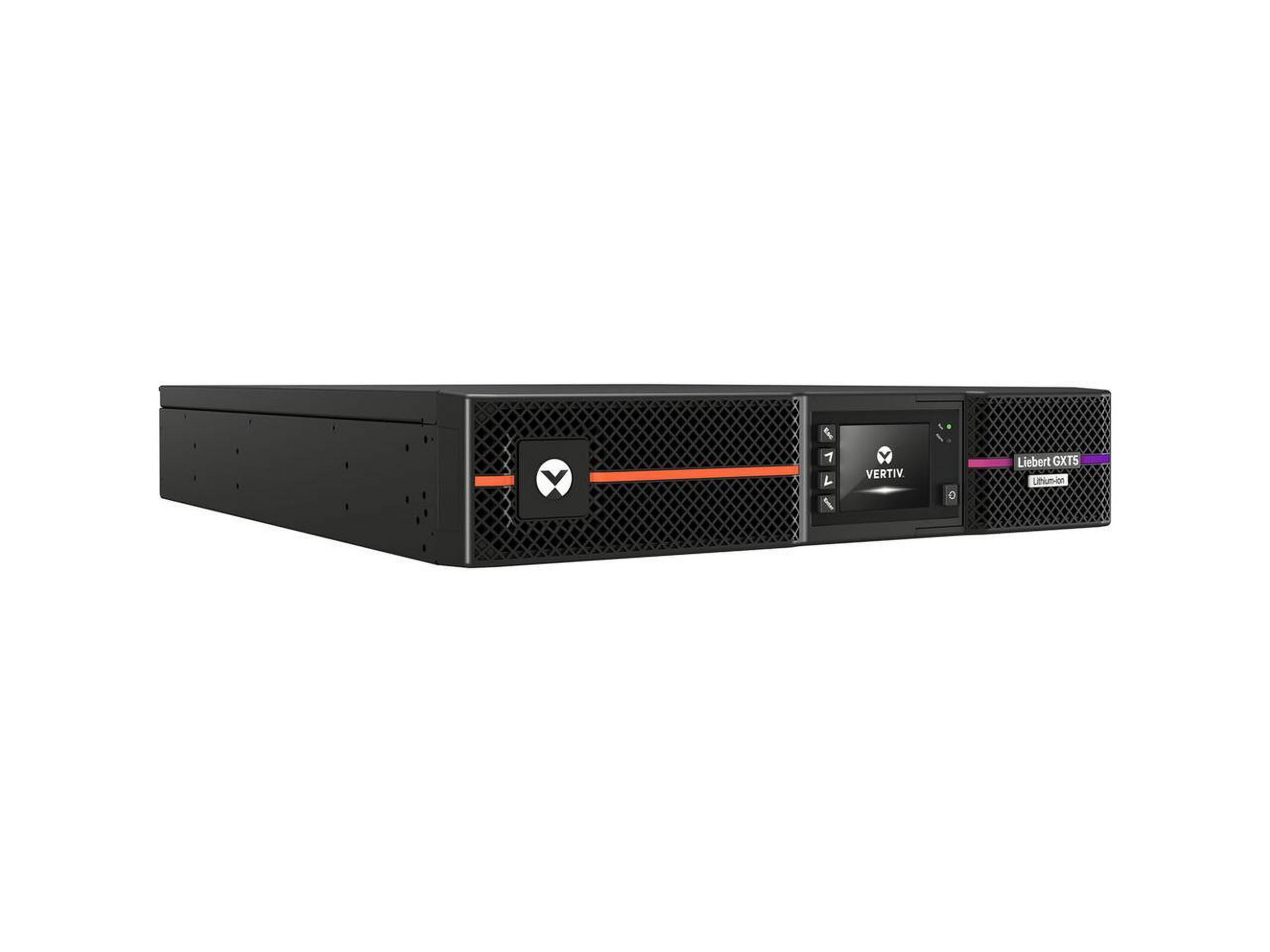 Vertiv Liebert GXT5LI-3000LVRT2UXL GXT5 Lithium-Ion Online UPS 3000VA/2700W 120V Tower/Rack UPS -Single-phase UPS |0.9 Output Power Factor | Lowest TCO | Optional RDU101 Card| full-color LCD Interface