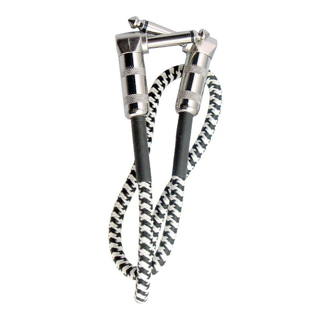 Right Angle Guitar Effect Pedal Cable Patch Cord Copper Wire Black 2