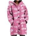 thumbnail image 2 of Abomasnow Women's Oversized Cardigan Sweaters Long Sleeve Cable Knit Hooded Cardigan Fall Button Down Open Front Outerwear Coat, 2 of 5