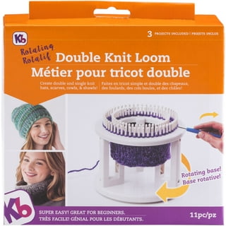 Teissuly Knitting Machine,22 Needles Knitting Machine,Smart Weave Knitting  Round Loom Knitting Machines Knitting Board Rotating Double Knit Loom  Machine Kit for Adults/Kids DIY Knit Scarf Hat Sock 