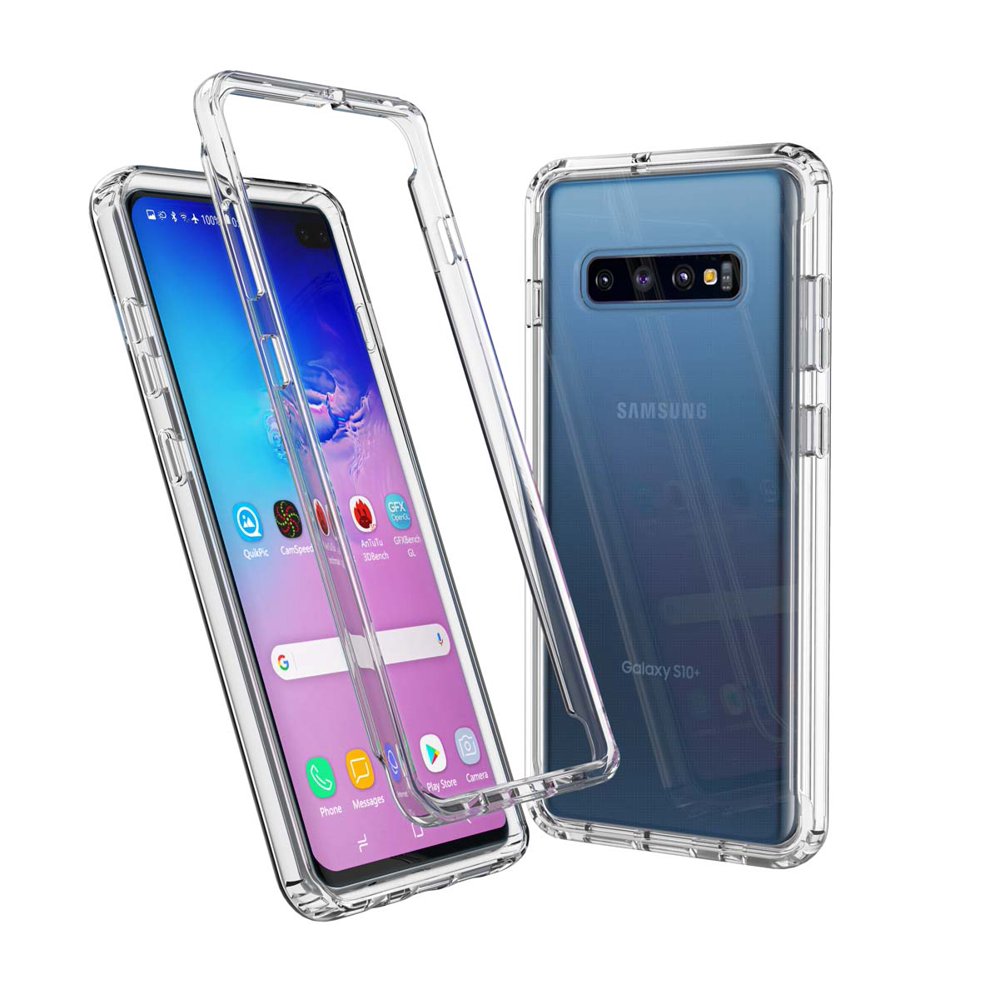Galaxy S10+ Cases Clear, Njjex Stylish Crystal Clear Heavy Duty Hybrid