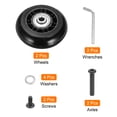 thumbnail image 3 of Uxcell Set de 1 Ruedas de Reemplazo para Equipaje 64 x 24 mm/2.5" x 0.9" Ruedas de Rodillo de Goma con Cojinetes Kits de Reparación, 3 of 6