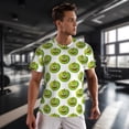 thumbnail image 3 of Wukai Happy Fruit Print Men's Short-Sleeved Mesh T-Shirt,Quick-Dry Short Sleeve Workout T-Shirt-Medium, 3 of 8