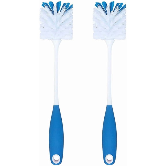PHYEX 2 Pack Long Handle Bottle Scrubbing Brushes, Water Bottle Cleaner for Washing Glasswares, Wine Decanter, Hydro Flask Tumbler, Sinks, Food Jars