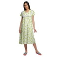 thumbnail image 1 of Moomaya Chemise de Nuit Imprimée à Manches Courtes pour Femmes Col en V en Coton, 1 of 5