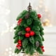thumbnail image 4 of Juguete de Navidad, planta de escritorio, árbol pequeño, decoración para fiesta, árbol de Navidad mini, adornos de Navidad, plantas artificiales, metal resistente, base de madera, para hogar, ideal, 4 of 7