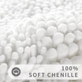 thumbnail image 3 of U Shaped Toilet Bath Rug, Luxury Chenille Contour Mat for Bathroom, Soft Comfortable Shaggy Commode Rug, Water Absorption, Non-Slip, Extra Thick, Machine Wash, 24.4 x 20 Inch, White, 3 of 6
