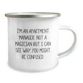 thumbnail image 2 of Funny Apartment Manager Gifts for Christmas - Enamel Camping Mug with I'm Not a Magician Quote, Unique Office Gift Ideas for Women, 2 of 4