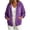 Purple, variant on BXJX Womens Zip up Hoodies, Walking Long Sleeve Spring Fall Drawstring Jackets with Pockets Light Blue Size S-2XL
