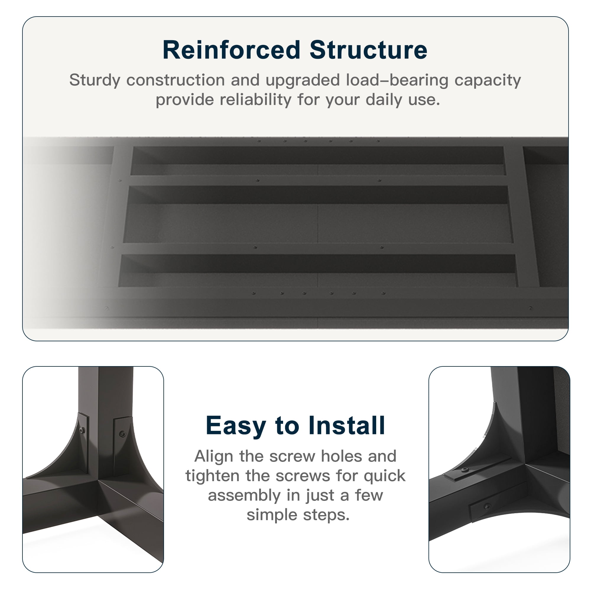 Demi Bonn 78" Farmhouse Dining Table, Wood Rustic Kitchen Table for 8 People, Large Rectangular Dinner Table for Dining Room, Home Office, Living Room Furniture, Black