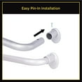 thumbnail image 5 of Lunar Complete Blackout Room Darkening Steel Wrap Rod, 28-48" Adjustable Length, 5/8" Dia., Silver, 5 of 8