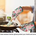 thumbnail image 4 of Cute Oven Mitts,Pioneer Flower Floral Print Pattern Oven Mitt 2-Pack Set,Kitchen Gloves for Oven,Heat Resistant Oven Mitts 7.7"x12", 4 of 7