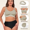 thumbnail image 5 of Qylux Plus Size Wireless Bras for Women Full Coverage Soft Wirefree Bras Comfort Everyday Bras, 5 of 7