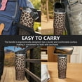 thumbnail image 7 of 30 Oz Tumbler Brown Leopard Print Tumbler with Lid and Straw, Birthday Gift Cup for Friend Women Men Coffee Travel Mug Thanksgiving Day Halloween Christmas Gift Water Bottle, 7 of 7
