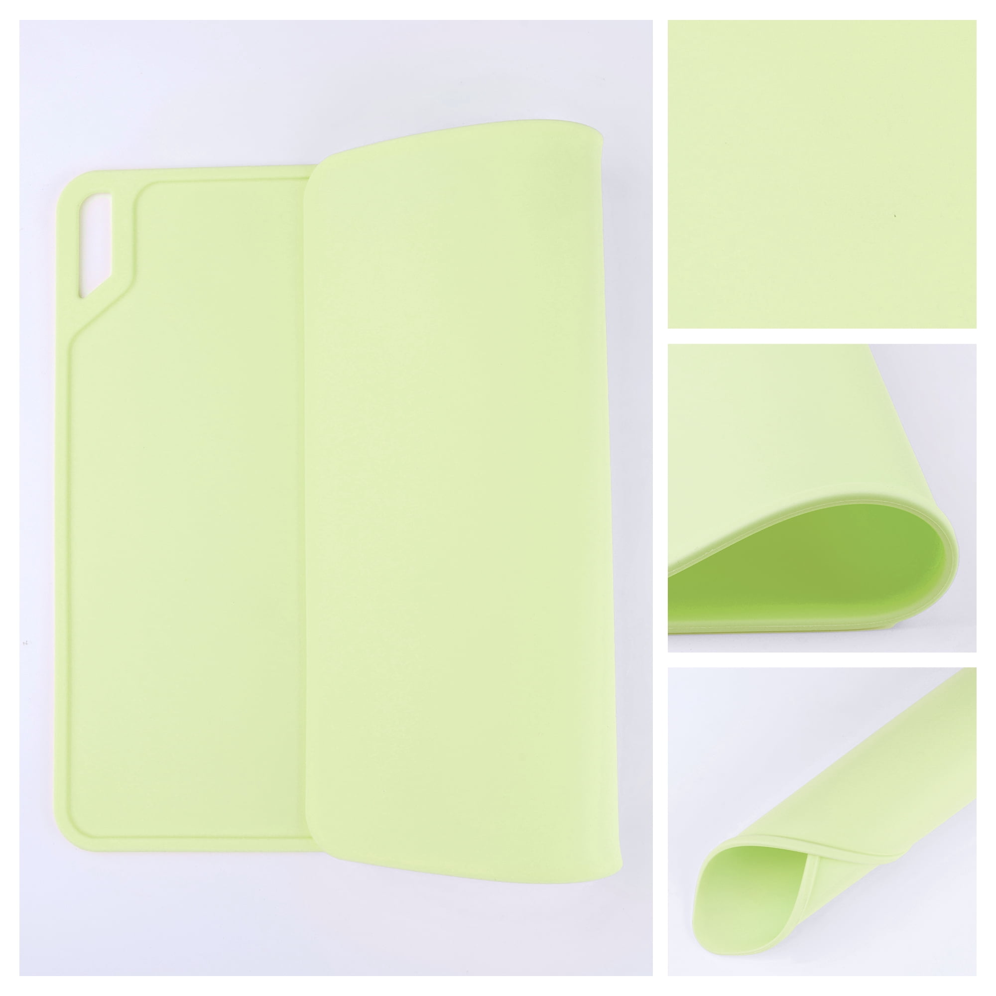 Unique Bargains Set of 6 Silicone Placemats for Kitchen Dining Table Decor Light Green