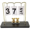 thumbnail image 1 of OULII Lot de 1 Calendrier de Table Perpétuel Réutilisable Design Simple et Élégant pour Étudiants 11.8x3.5x7.7in, 1 of 5