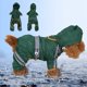 thumbnail image 5 of Abrigo impermeable mediano para perros, chaqueta para gatos con capucha ajustable y tira reflectante, mono para exteriores (verde, S), 5 of 5
