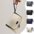 thumbnail image 1 of Neceser portátil de gran capacidad, organizador de viaje impermeable con múltiples compartimentos, gancho para colgar, bolsillos de malla para hombres y mujeres, 8.9x7.3x3 pulgadas, nailon, 1 of 7