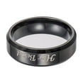 thumbnail image 3 of Jiyike 12# Her King His Queen Titanium Stainless Steel Couples Finger Ring His and Hers Couple Wedding Promise Rings (Black), 3 of 10