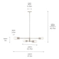 thumbnail image 6 of Kichler Lighting - Velestino - 4 Light Linear Chandelier-7 Inches Tall and 5.25, 6 of 6