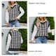 thumbnail image 5 of Señoras sin mangas con cuello en V suéter de punto clásico Plaid suéter de chaleco suelto para otoño invierno primavera, 5 of 6