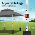 thumbnail image 2 of Vitarpatio 13x13 Pop Up Gazebo with Mosquito Netting, Steel Frame Pop-Up Canopy Tent Gazebos Portable Outdoor Gazebo with 2 Tier Roof, 3 Adjustable Height, Carry Bag and 4 Sandbags, Dark Gray, 2 of 11