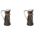 thumbnail image 2 of Transemion Stylish And Versatile Flower Vase Functional And Decorative Rustic Metal Milk Jug Metal Milk Jug Vase Iron Rustic Vase type 6 2Set, 2 of 6