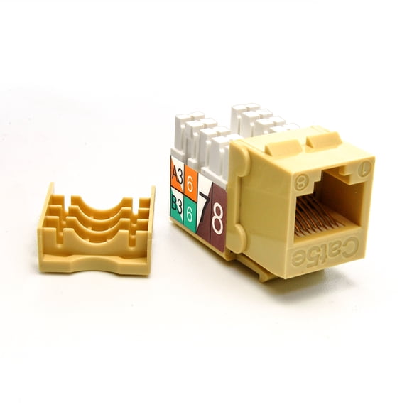 ACCL Cat.5E RJ45 110 Type Keystone Jack Ivory, 1 Pack