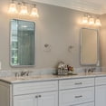 thumbnail image 4 of ANDY STAR Bathom Mirror 24X40 Inch, Brushed Nickel for Vanity, Rounded Rectangle, Oblong, SUS304-Anti-Rust, Wall-Mounted Horizontal or Vertical, 4 of 9